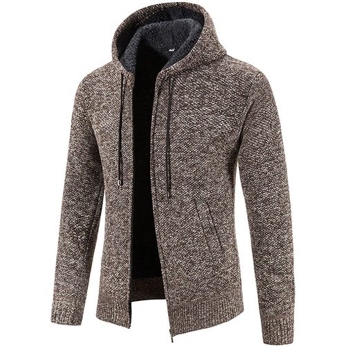 Manteau zippé à cordon à capuche thermique - SHEIN - Modalova