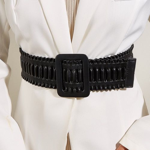 Ceinture à boucle à ruché rectangle - SHEIN - Modalova