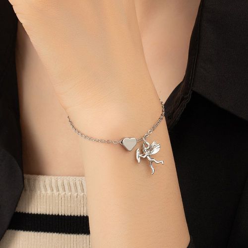 Bracelet ange breloque à détail cœur - SHEIN - Modalova