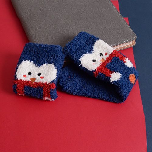 Chaussettes à motif bonhomme de neige duveteux - SHEIN - Modalova
