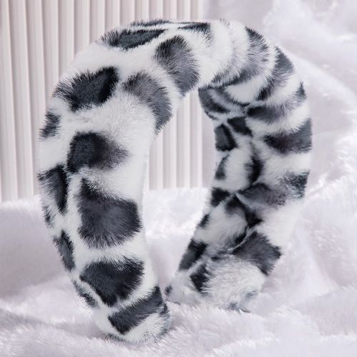 Bandeau en tissu duveteux à motif léopard - SHEIN - Modalova