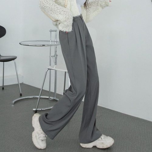 Pantalon costume taille haute à plis - SHEIN - Modalova