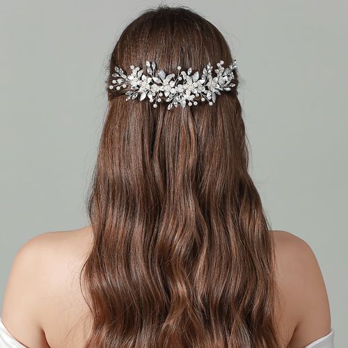 Peigne à cheveux à strass & à fleur de mariée - SHEIN - Modalova
