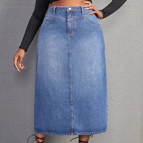 Jupe en jean taille haute - SHEIN - Modalova