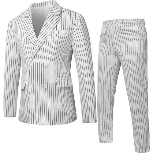 À rayures Blazer & Pantalon de costume Ensemble - SHEIN - Modalova