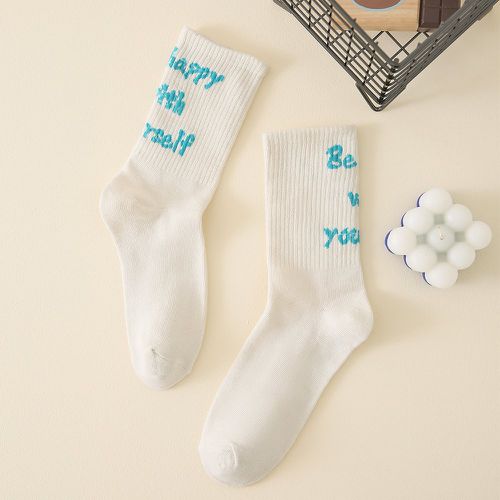 Chaussettes graphique de slogan - SHEIN - Modalova