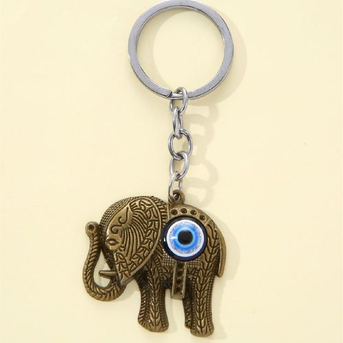 Porte-clés mauvais œil à breloque d'éléphant - SHEIN - Modalova