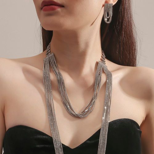 Pièces Set de bijoux à strass à franges - SHEIN - Modalova