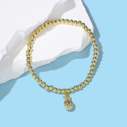 Bracelet perlé avec strass ananas breloque - SHEIN - Modalova