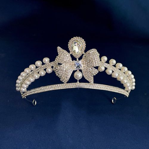 Bandeau à strass avec nœud à fausse perle de mariée - SHEIN - Modalova
