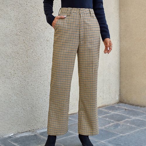 Pantalon de costume à carreaux à poche - SHEIN - Modalova