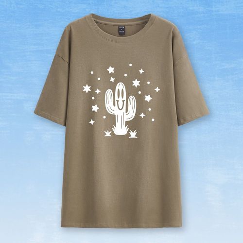 T-shirt à imprimé cactus - SHEIN - Modalova