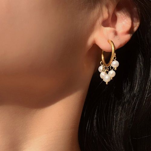 Pendants d'oreilles fausse perle à franges - SHEIN - Modalova