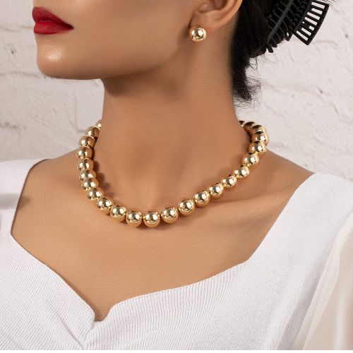 Collier à perles minimaliste & Clous d'oreilles - SHEIN - Modalova