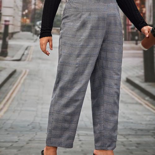 Pantalon à carreaux taille haute - SHEIN - Modalova