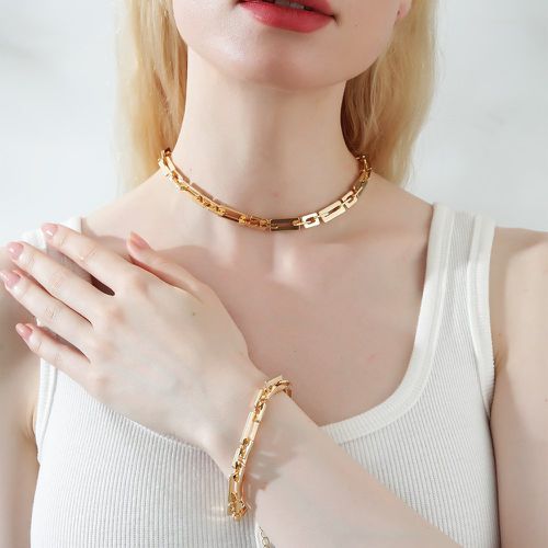 Ras-du-cou minimaliste chaîne & bracelet - SHEIN - Modalova