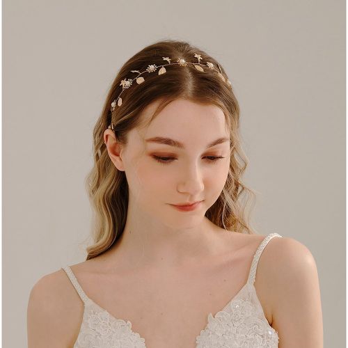 Bandeau pour cheveux fausse perle & à détail feuille de mariée - SHEIN - Modalova