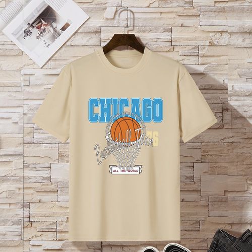 T-shirt à motif basket-ball et lettres - SHEIN - Modalova