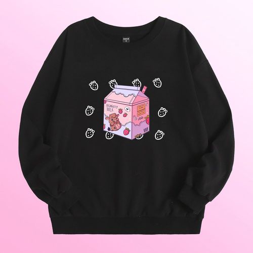 Sweat-shirt à motif dessin animé - SHEIN - Modalova