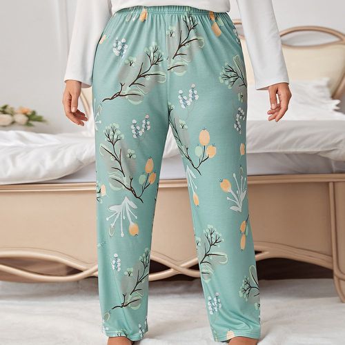 Pantalon à domicile à imprimé floral - SHEIN - Modalova