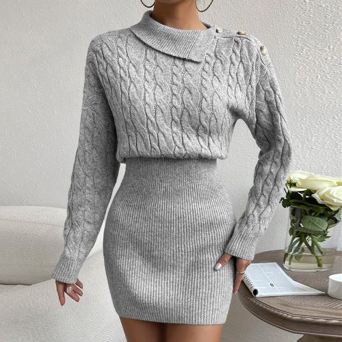 Robe pull en tricot torsadé - SHEIN - Modalova