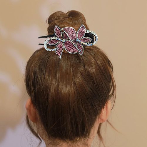 Épingle à cheveux à strass à fleur - SHEIN - Modalova