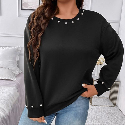 Sweat-shirt à perles - SHEIN - Modalova