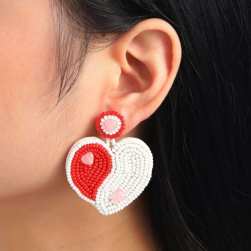 Pendants d'oreilles à perles cœur - SHEIN - Modalova