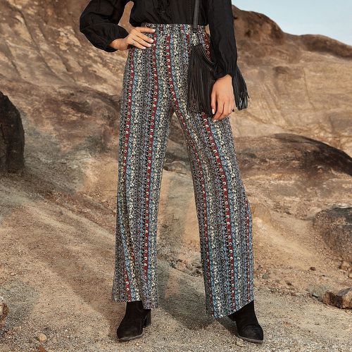Pantalon ample taille haute à imprimé - SHEIN - Modalova