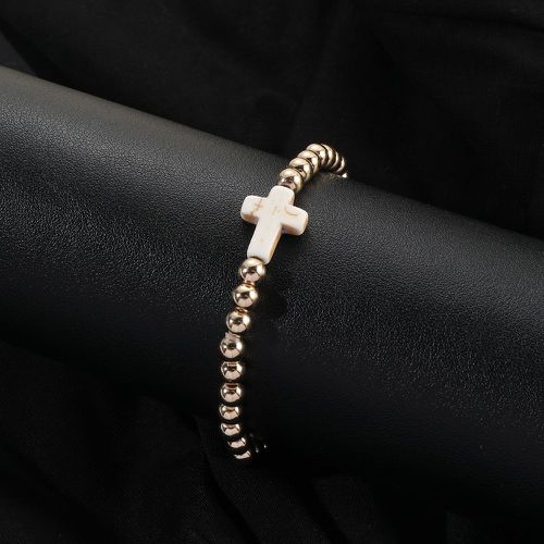 Bracelet perlé à détail croix - SHEIN - Modalova