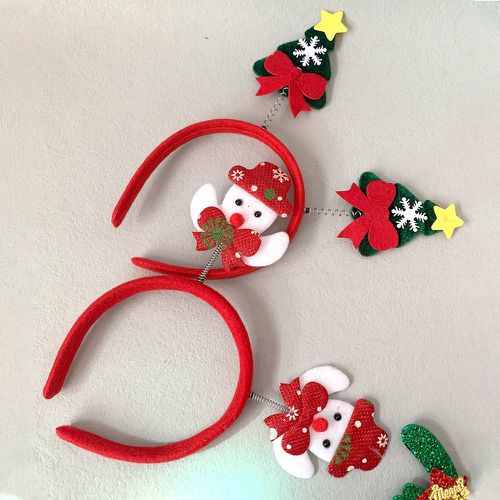 Pièces Bandeau arbre de Noël & à détail bonhomme de neige - SHEIN - Modalova
