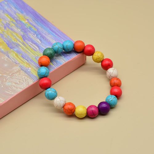 Bracelet perlé de couleur aléatoire minimaliste - SHEIN - Modalova