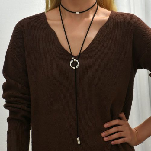 Collier avec pendentif à détail anneau - SHEIN - Modalova