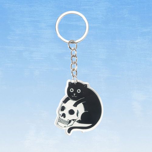 Porte-clés à breloque squelette et chat - SHEIN - Modalova