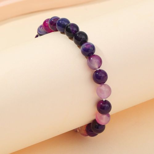 Bracelet à blocs de couleurs à perle à pierre - SHEIN - Modalova