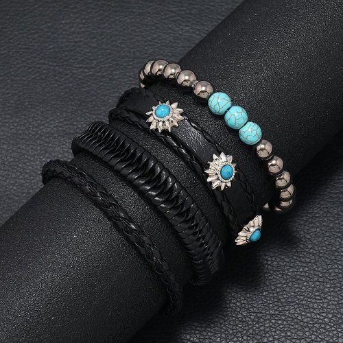 Pièces Bracelet turquoise & à fleur - SHEIN - Modalova