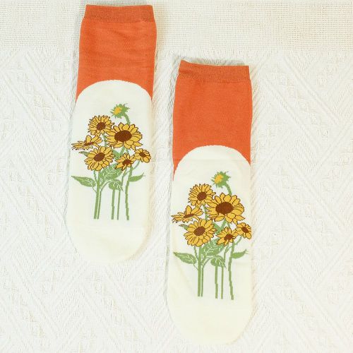 Chaussettes à imprimé floral - SHEIN - Modalova
