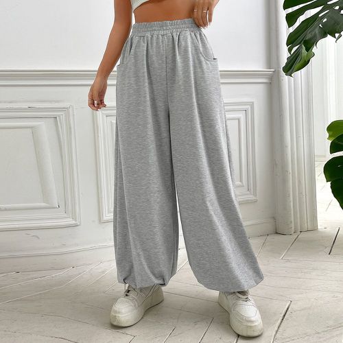 Pantalon de survêtement taille élastique à poche - SHEIN - Modalova