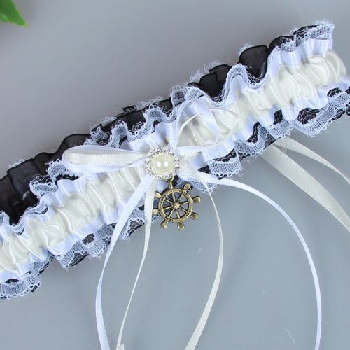 Porte-jarretelles avec nœud à fausse perle à plis de mariée - SHEIN - Modalova
