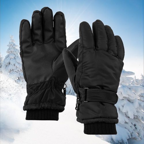 Gants unicolore avec doublure en polaire - SHEIN - Modalova