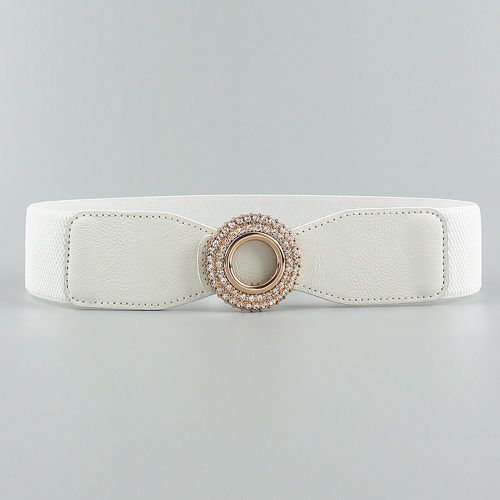 Ceinture élastique avec strass à boucle ronde - SHEIN - Modalova