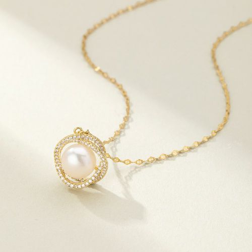 Collier avec pendentif zircone cubique fausse perle - SHEIN - Modalova