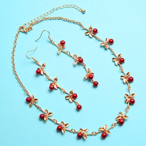 Pièces Set de bijoux perle & à détail feuille - SHEIN - Modalova
