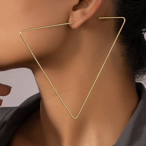 Créoles ouvertes triangulaire design - SHEIN - Modalova