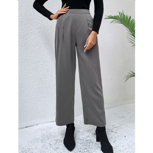 Pantalon de costume unicolore à détail plié - SHEIN - Modalova