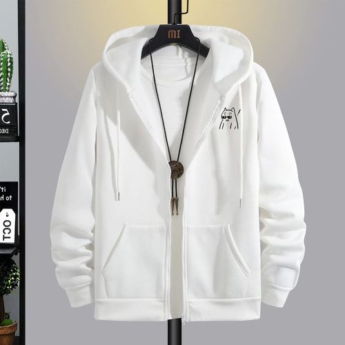 Sweat-shirt à capuche dessin animé zippé à cordon à doublure thermique (sans t-shirt) - SHEIN - Modalova