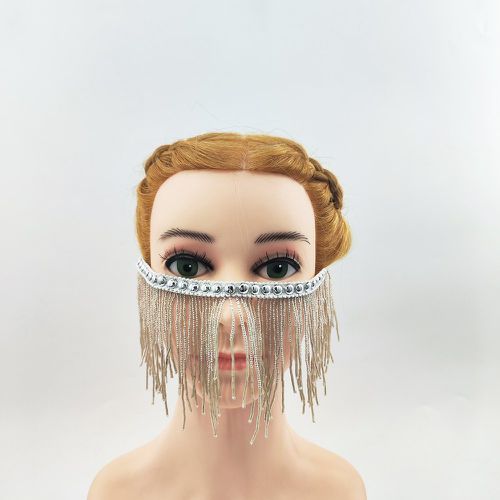 Masque facial de costume perlé à franges - SHEIN - Modalova