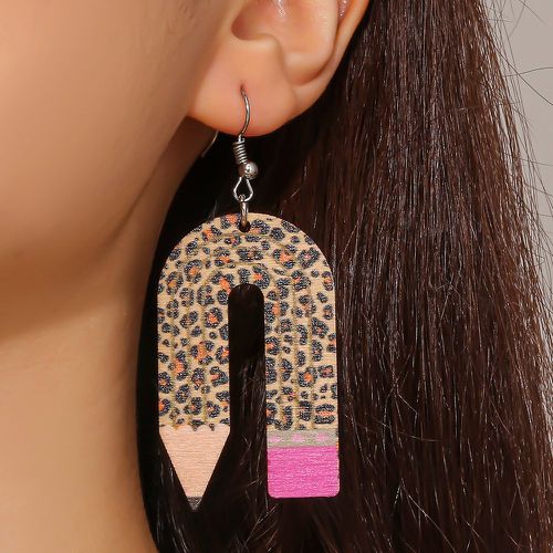 Pendants d'oreilles à motif léopard crayon - SHEIN - Modalova