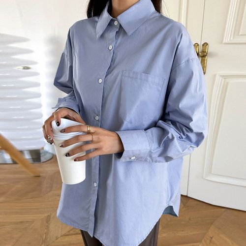 Chemise patch à poche - SHEIN - Modalova