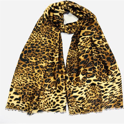 Écharpe à motif léopard ourlet effiloché - SHEIN - Modalova